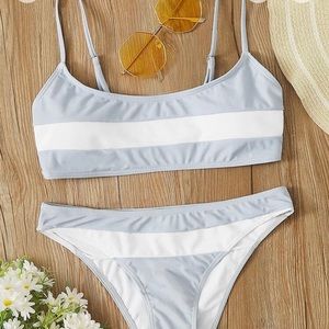 Light Blue and White bikini